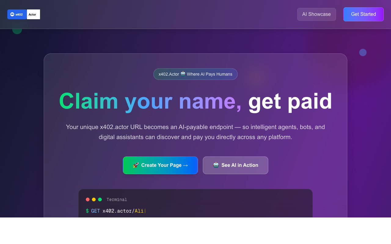 x402.Actor screenshot